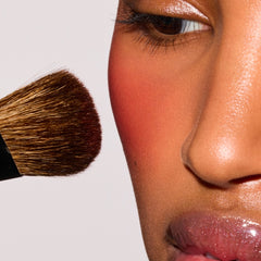 model with pocket blush candy apple