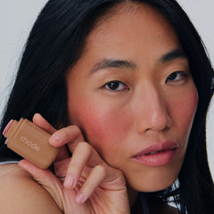model with pocket blush freckle