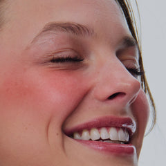 model with pocket blush freckle