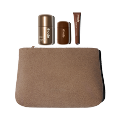 highlight milk, pocket bronze, peptide lip tint, terry bag