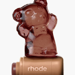 brown gummy bear on pocket blush toasted teddy