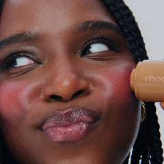 model wears pocket blush spicy marg
