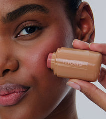 model wears pocket blush freckle