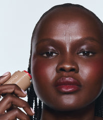monica wears pocket blush in candy apple