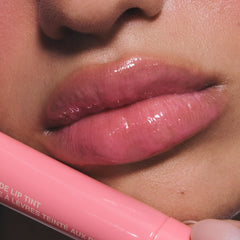 Keilani wears peptide lip tint sweet pea