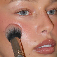 lily wears pocket blush in tan line