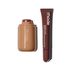 pocket blush toasted teddy, peptide lip tint espresso