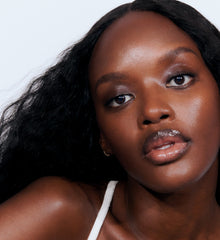 model with glazed skin