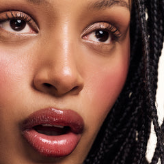 model wears peptide lip tint in pbj