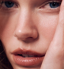 a model with pls applied on her lips