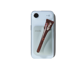 grey snap-on lip case with scented peptide lip tint espresso